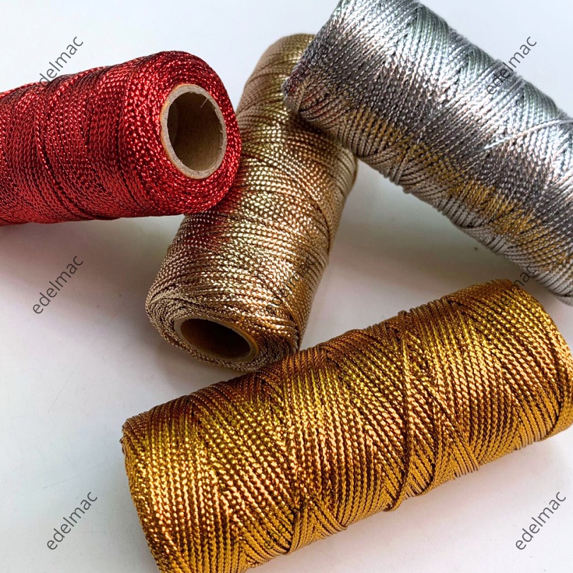

DISKON Tali Emas Gold Silver Bouquet Binding Rope Tag Gift Packaging Wrap Souvenir Aksesoris Hadiah Kado DIY