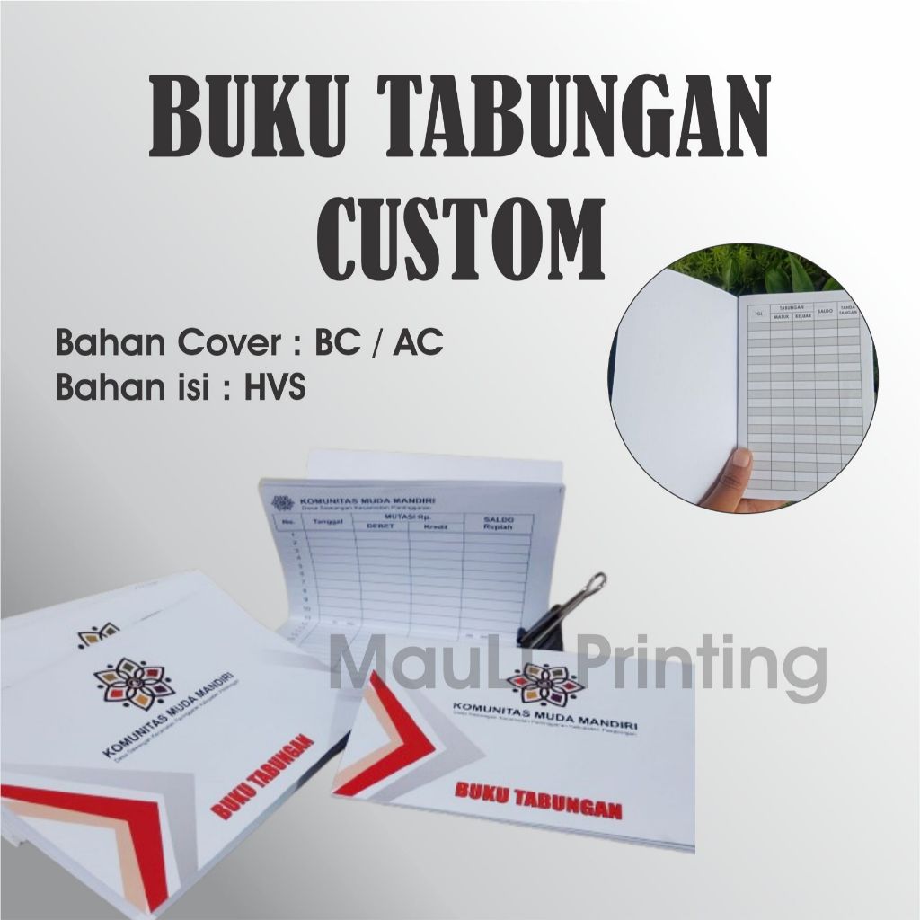 

BUKU TABUNGAN CUSTOM COCOK UNTUK SEKOLAH / PKK / TPQ / DLL