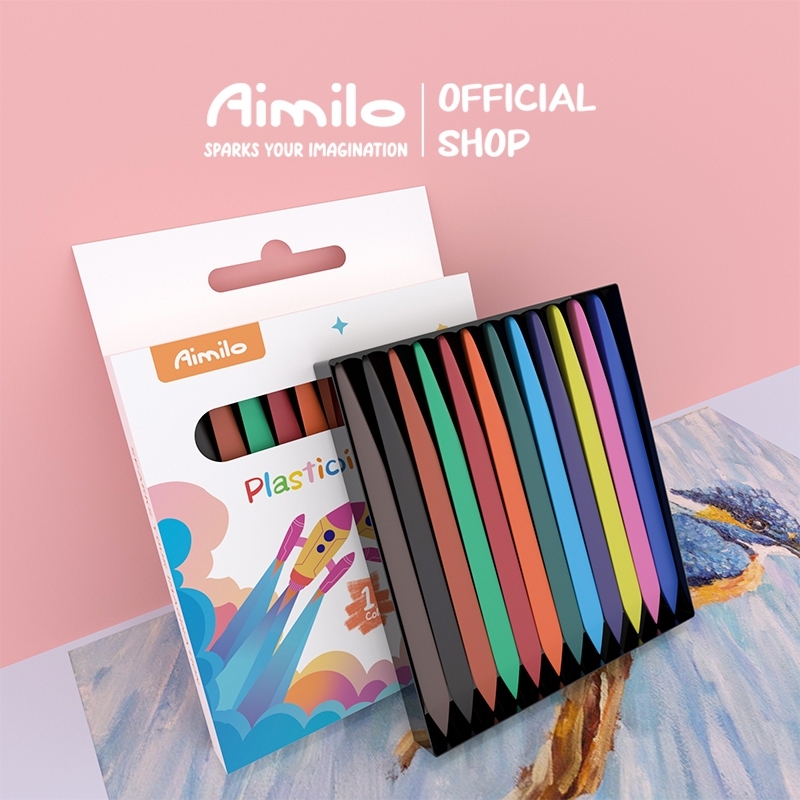 

Aimilo Crayon Set Krayon Plastik 12/24 Warna Crayon Anti Air Dan Anti Patah Anti Kotor Tidak Beracun