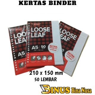 

Isi Kertas File Binder / loose leaf A5 isi 50 Lembar dan A5 100 lembar