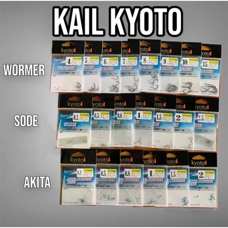 [ GROSIR ] Kail | Pancing KYOTO | Tipe : Wormer, Sode, Akitakitsune & Chinu