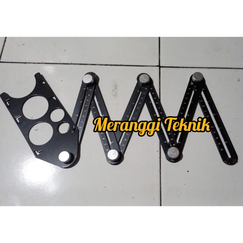 

id1087 Penggaris keramik 6 sudut lipat