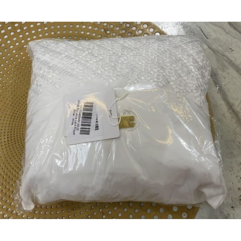 SOLD Signature lace prayer robe white dewasa