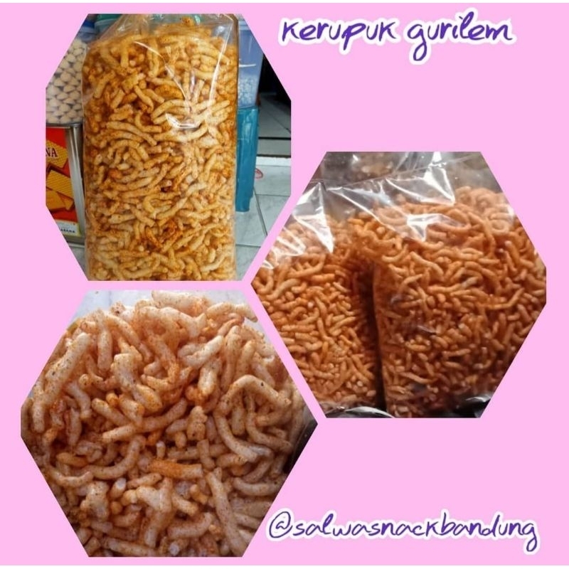 

kerupuk gurilem pedas