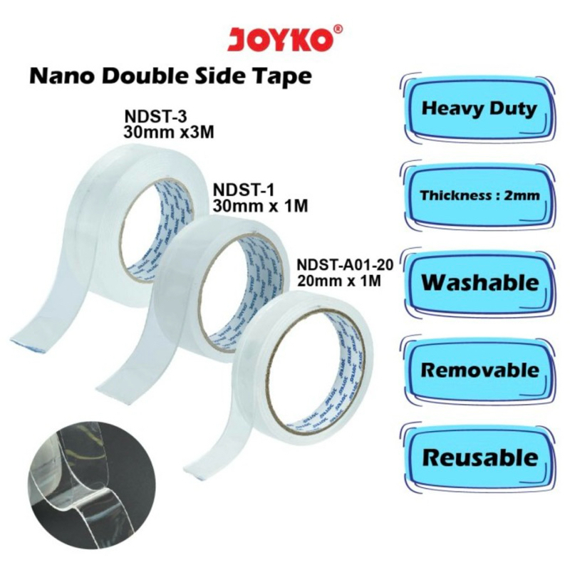 

Joyko nano double sided tape pita perekat dua sisi- NDST (1PCS)