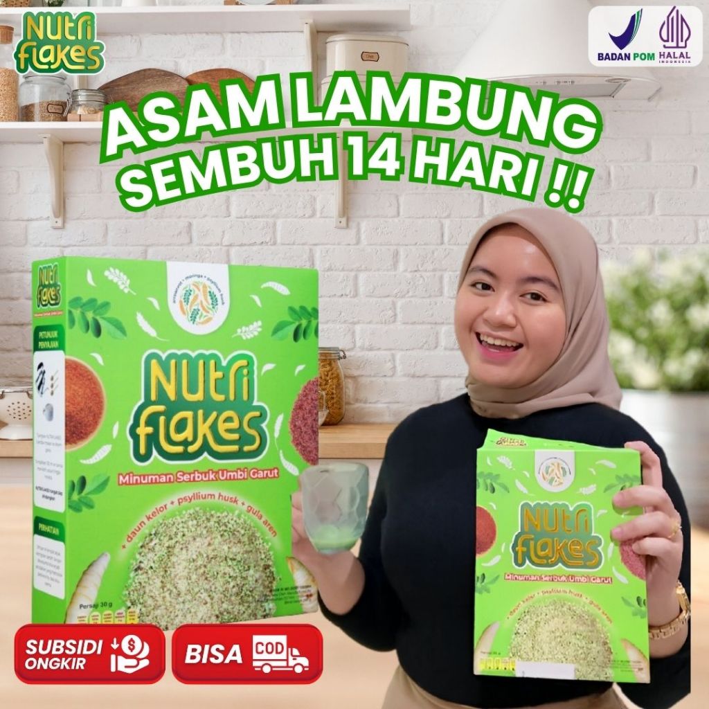 

Nutriflakes Sereal Umbi Garut Asam Lambung - Solusi Atasi Asam Lambung & Gerd 1 Box