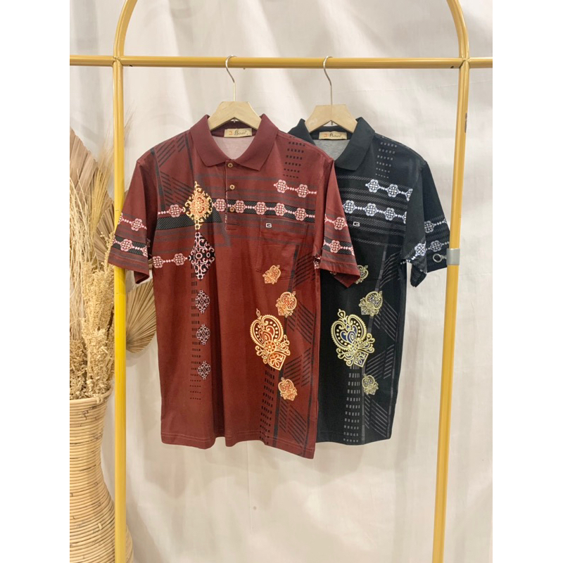 Kaos Kerah Motif Pria