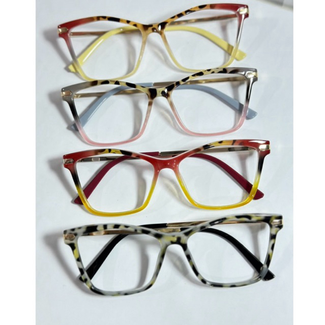 FRAME KACAMATA WANITA CEWEK KOTAK LEOPARD