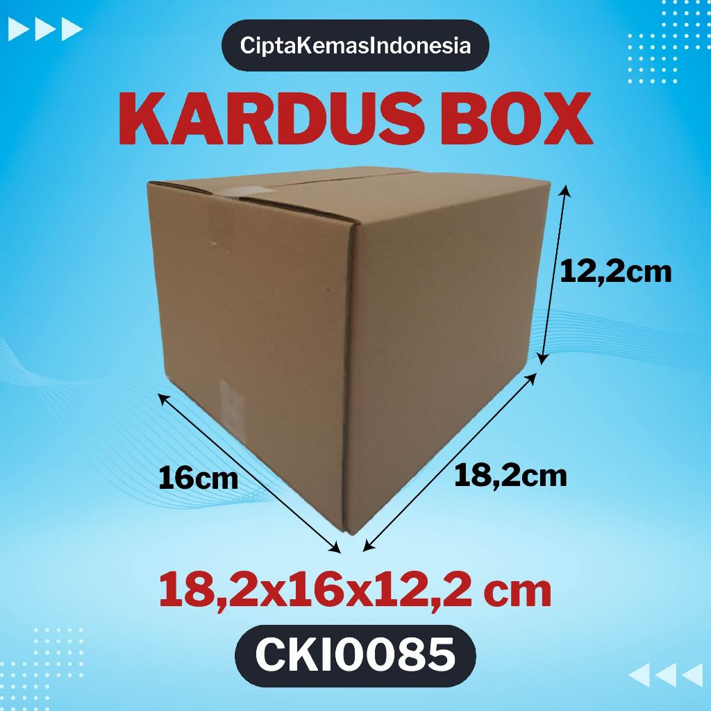 

Kardus Box Die Cut 18,2x16x12,2 cm Dus Packing Packaging Polos