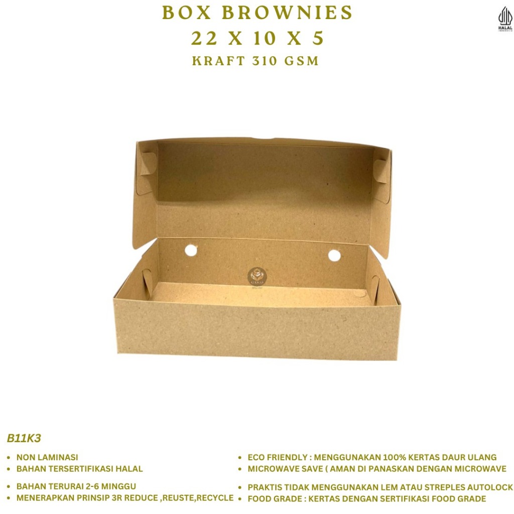 Box Brownies 22x10 Dus Brownies 22x10x5 (B11K3-22X10X5 Cm)