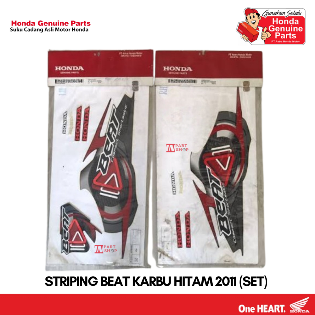 Striping Set Hitam - BeAT Karbu / 871X0-KVY-700ZAR & 871X0-KVY-700ZAL