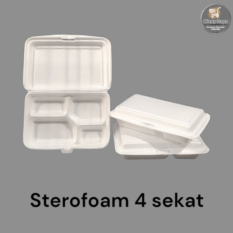 STEROFOAM MAKANAN/STEROFOAM MEREK LUX ISI 100 PCS/STEROFOAM SEKAT EMPAT PERSEGI PANJANG/STEROFOAM KO