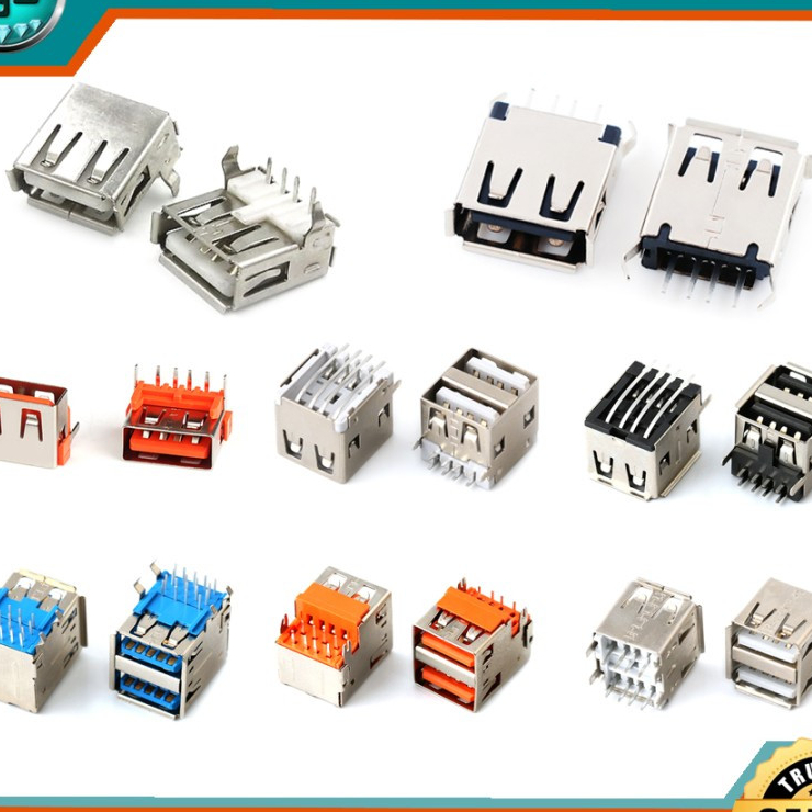 Konektor Soket USB Female type A USB 2,0 3,0 Socket Connector Port