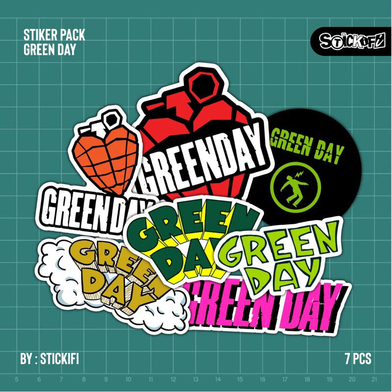 

STICKER PACK GREEN DAY / STICKER AESTHETIC / STIKER BAND / STIKER MUSIK / STIKER METAL / STIKER PUNK / STIKER ROCK / STIKER LOGO / DIE CUT / WATERPROOF / TUMBLER / LAPTOP / HELM