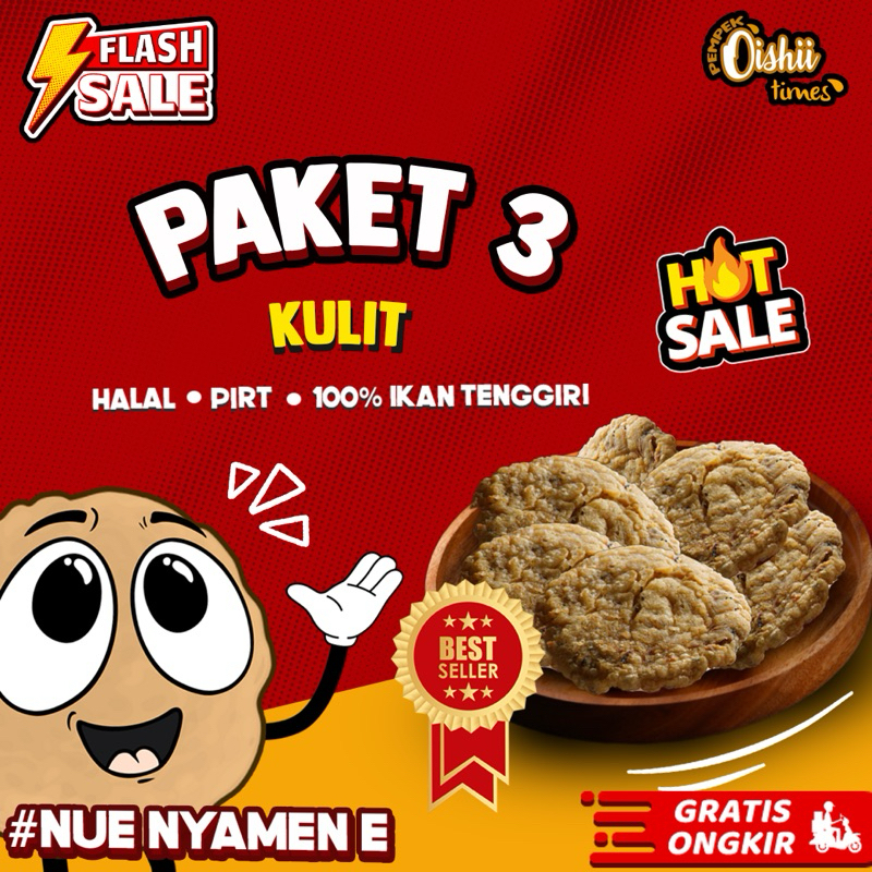 

Paket 3 Pempek Kulit Otams Asli Bangka Citarasa Cuko Palembang