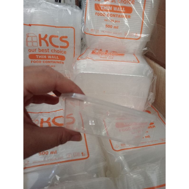 Thinwall UK 500 ml merk KCS ( wadah makanan)