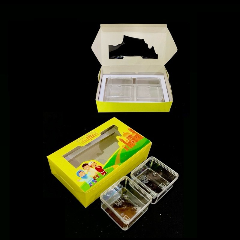 

( 5 pcs ) Kotak Box Hampers Lebaran Idul Fitri Kardus Muat 2 Toples Kotak Kue Kering 350gr