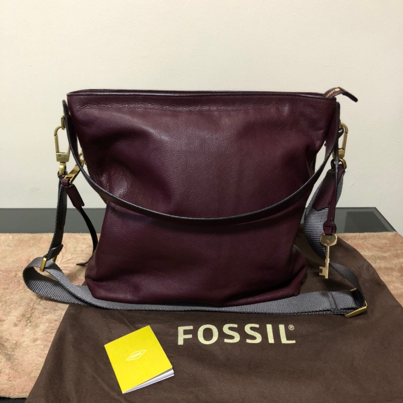 Fossil Hobo Reddish Brown Bag - Tas Vintage Classic Coklat Merah (Preloved)