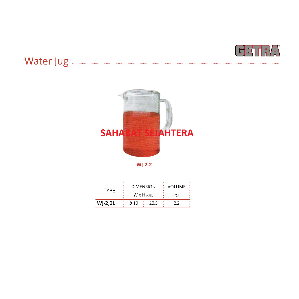 GETRA Water Jug WJ-2.2L Teko Air