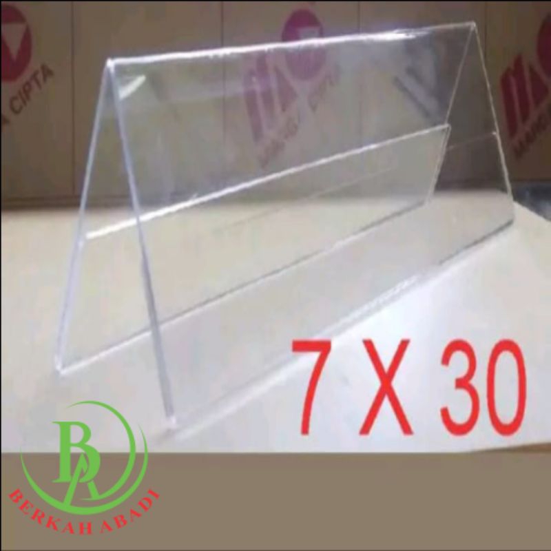 

ACRYLIC NAME PLATE/PAPAN NAMA AKRILIK MEJA (7X30) 2 SISI