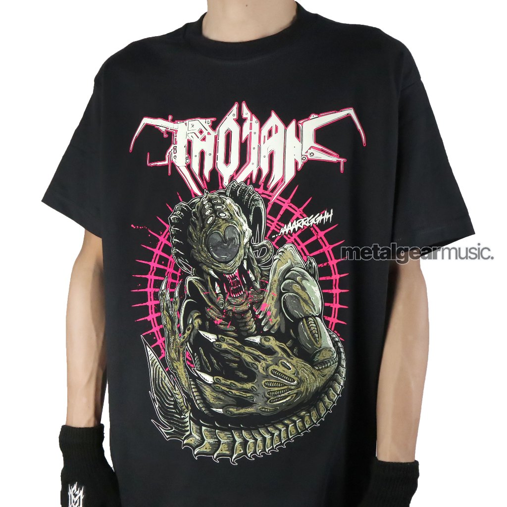 Metalgear Music Original Trojan - Human Thrash Tshirt Baju Kaos