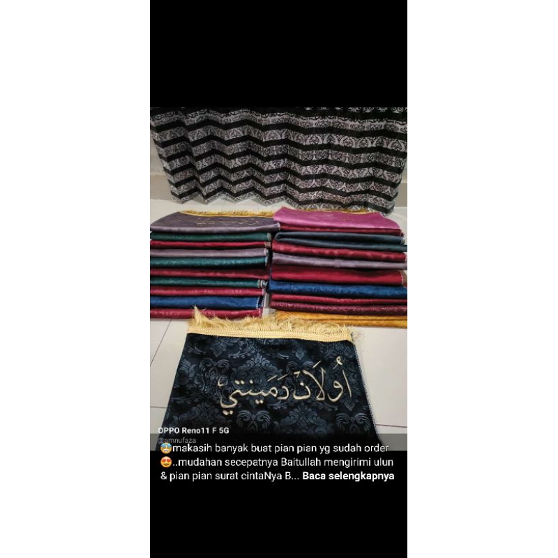 SAJADAH TULIS NAMA ARAB DARI MAKKAH