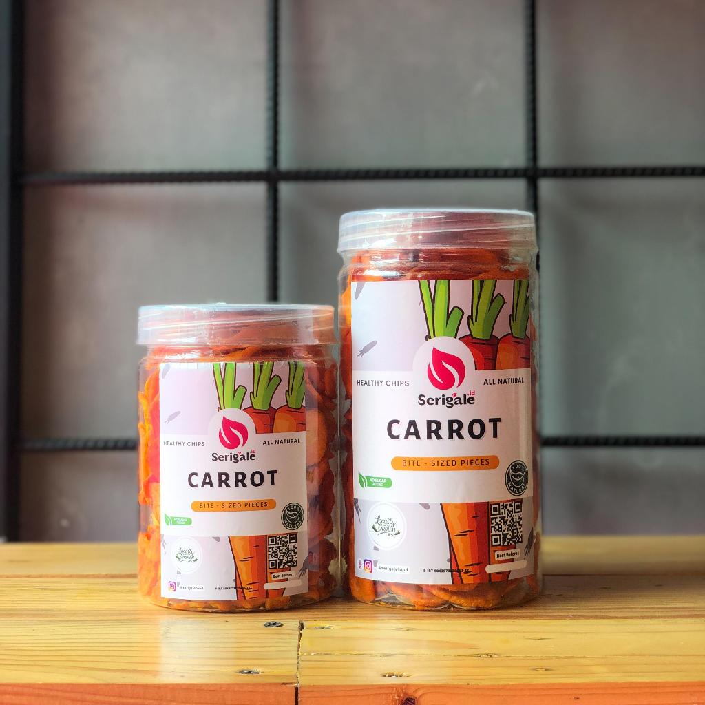 

Keripik Sayur Wortel I Kemasan Toples 1000 ML I Premium Carrot Chips I Camilan Diet Sehat