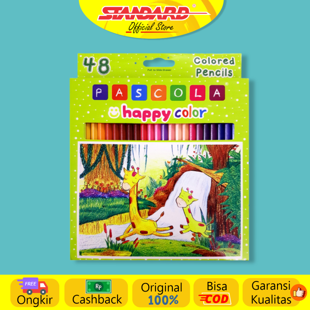 

Standard - Pascola Happy Color Pencil 48 / Set ( Pensil Warna / Pewarna / Coloring )