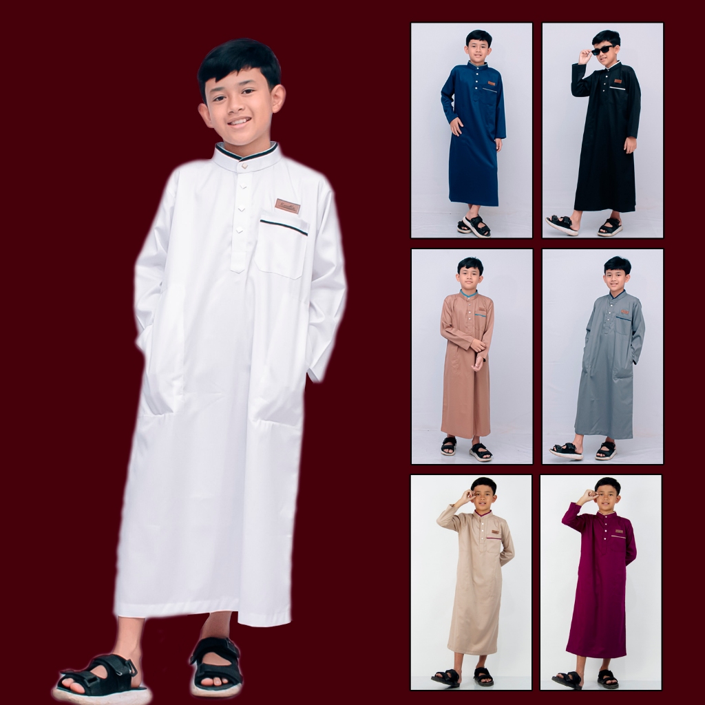 ORIGINAL GAMIS ANAK LAKI LAKI PREMIUM UMUR 2-12 TAHUN JUBAH ANAK PUTIH LAKI LAKI LENGAN PANJANG