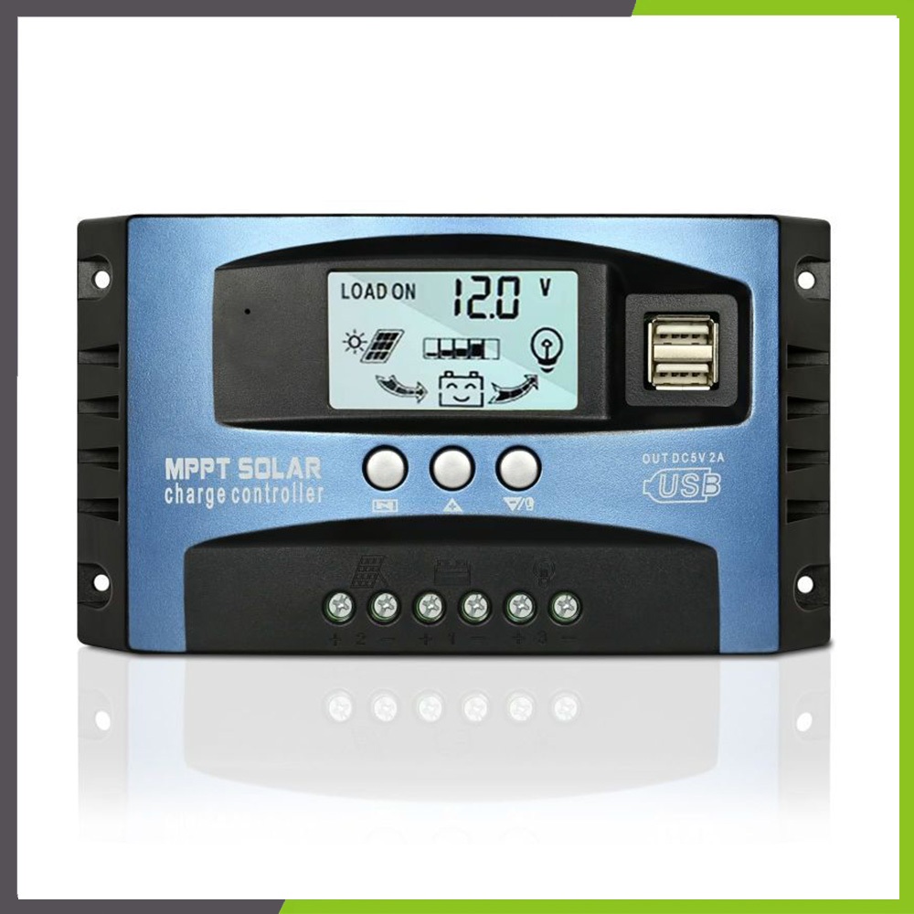 Solar Charger Controller MPPT 50A 12V 24V Panel Surya Solar Charger Controller LCD Display