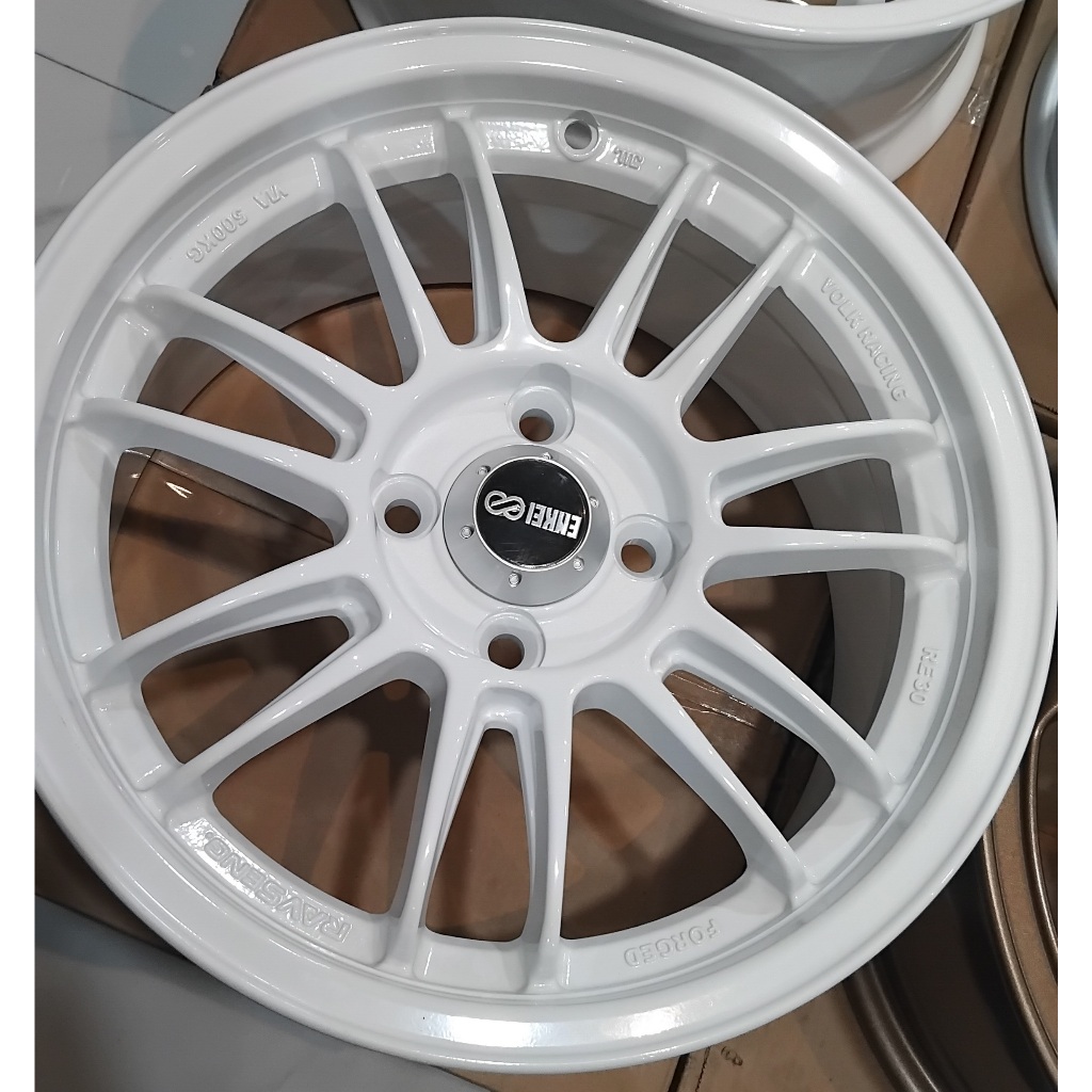 VELG RACING ROSSI INJE WARNA WHITE GLOSS RING 15 LEBAR 7.0 LOBANG 4 PCD 100 ET 38