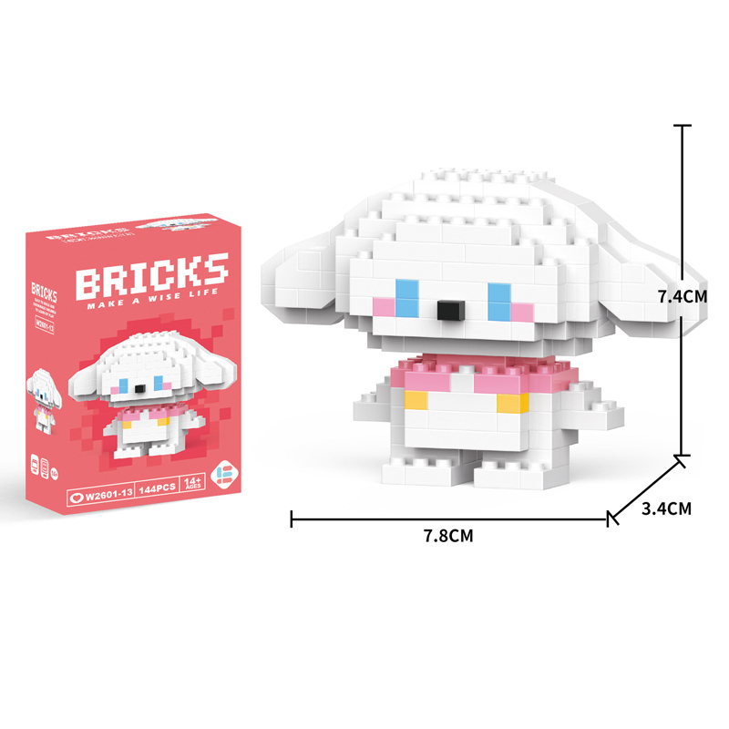 Lego Mainan Bricks karakter kartun DIY Sanrio Mini Nano Block Puzzle Cinnamoroll