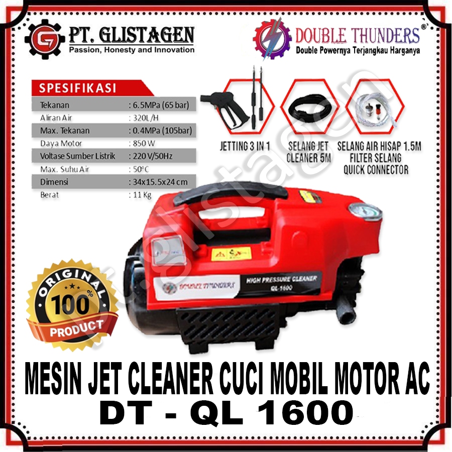 DT QL1600 Mesin Cuci Steam Jet Cleaner High Pressure Washer DT QL 1600