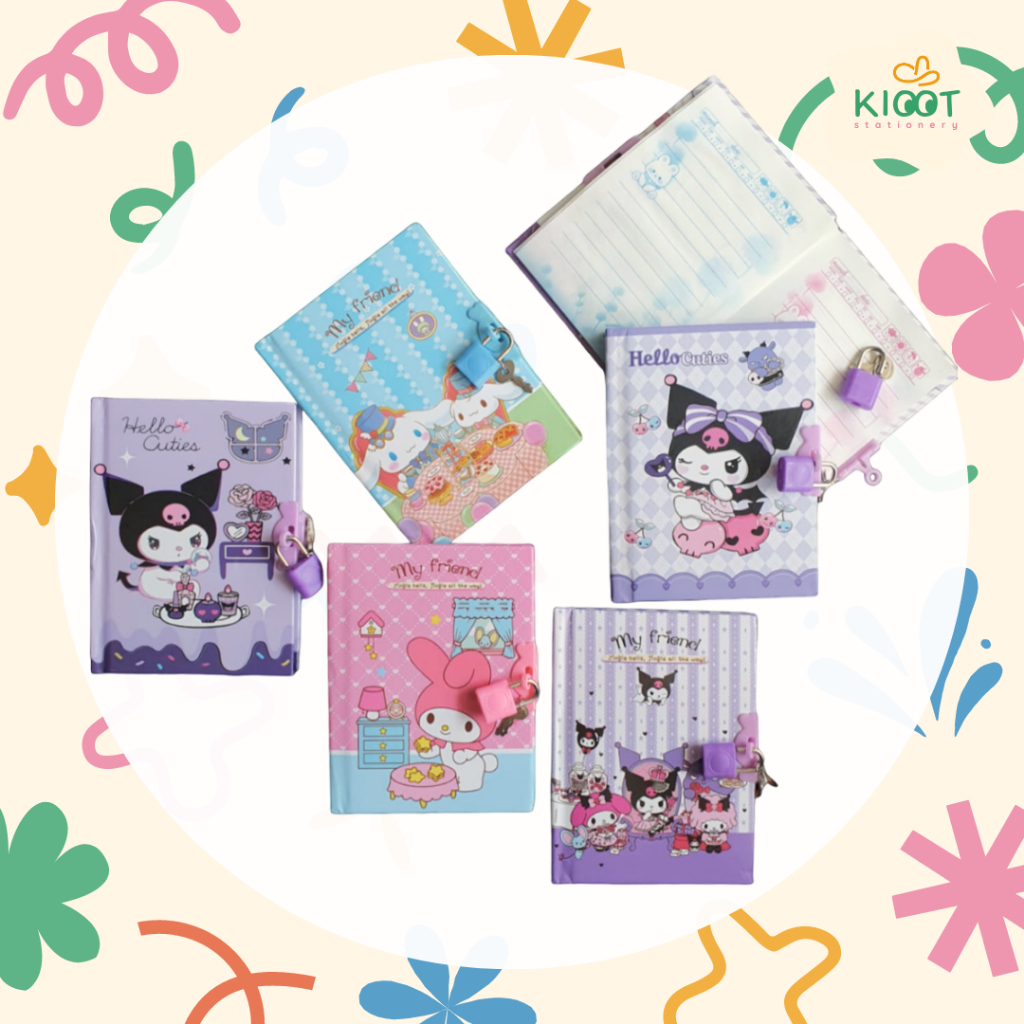 

Buku Diary A6 Notebook Fancy Gembok Kunci Sanrio Lucu Kado Anak Perempuan Sekolah M-64K