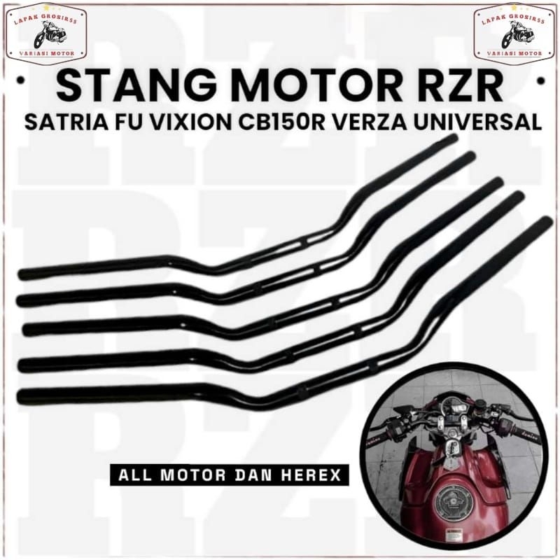 Stang Motor RZR Model Variasi Racing PNP NINJA R15 SATRIA FU VIXION CB150R VERZA