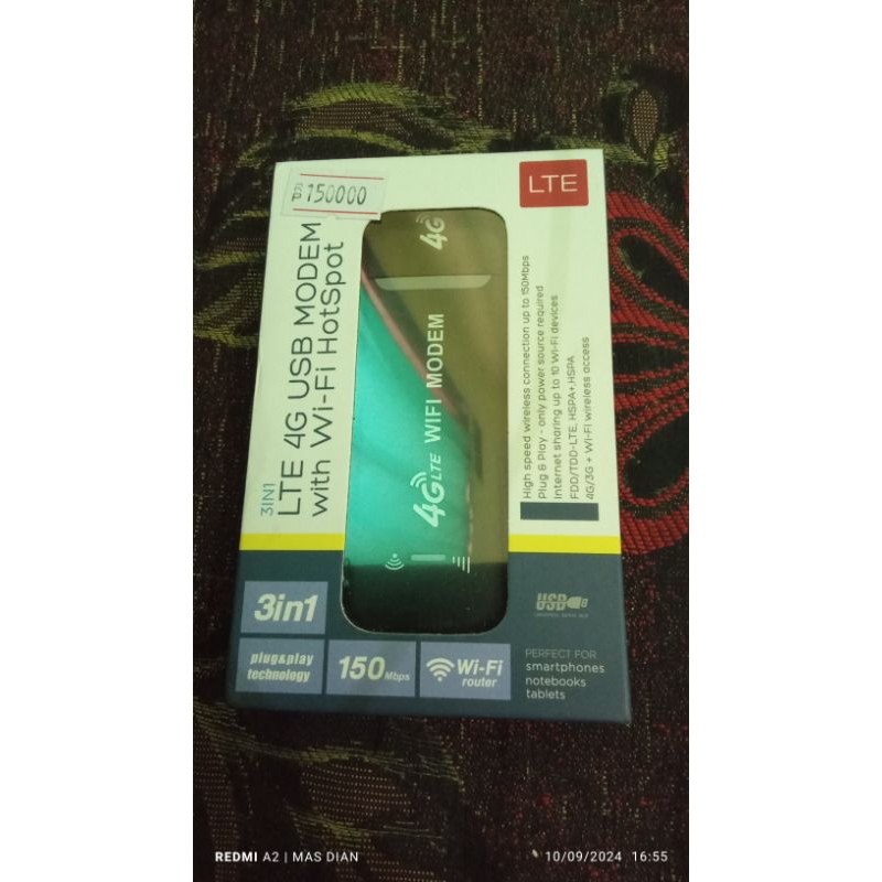MODEM WIFI 4G LTE 150MBPS | ALL OPERATOR KECUALI XL AXIS | BONUS ADAPTER USB 5V 2A