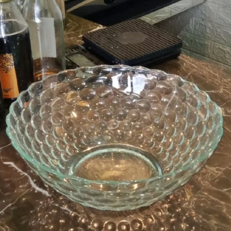 Mangkok Besar Kaca Beling Motif Bentol Besar
