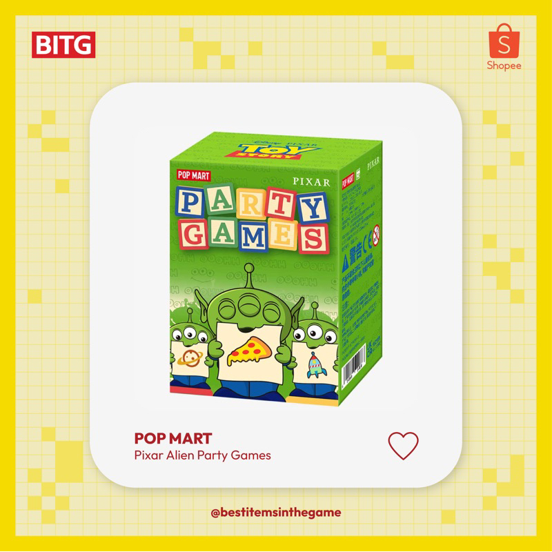 POP MART PIXAR ALIEN PARTY GAMES BLIND BOX SERIES