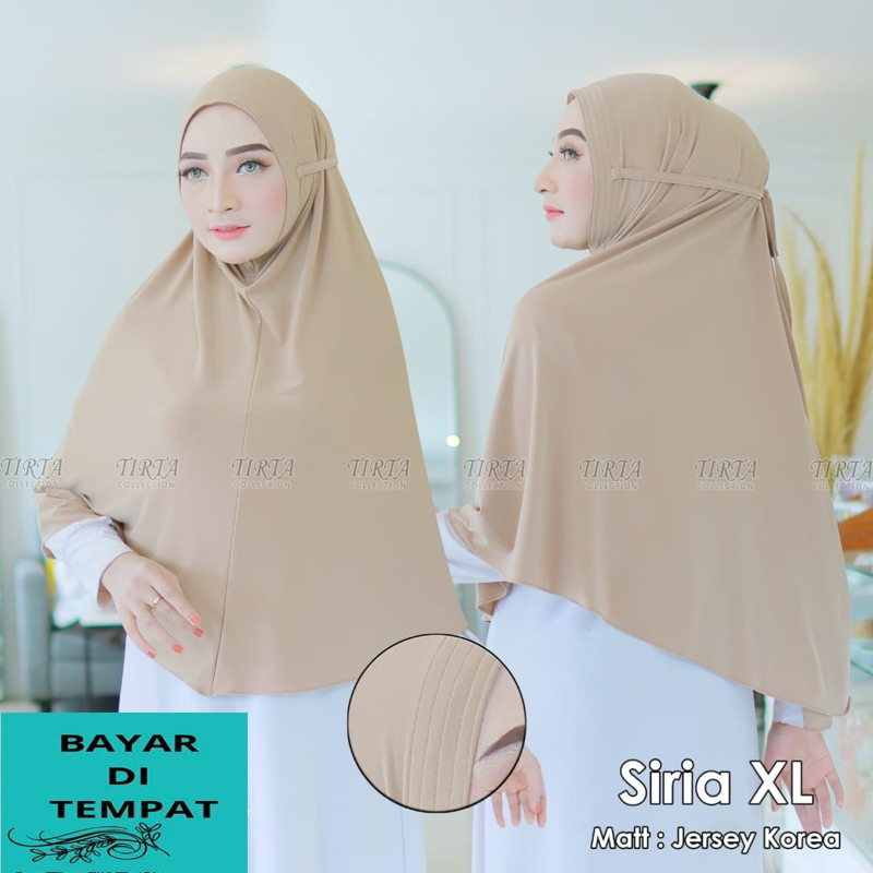 Syiria Size XL Hijab Instan Jersey Premium Terbaru Model Tali Belakang Kekinian Jumbo Terlaris/ Berg