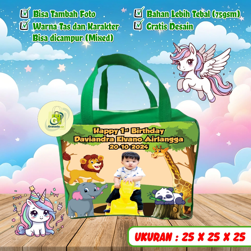 

TAS ULTAH CUSTOM RESLETING TEBAL UK 25 X 25 X 25 (PXLXT)-GOODIE BAG MURAH