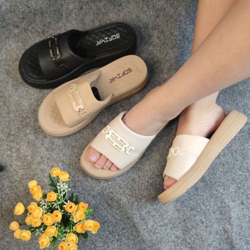 [BISA COD] SOFIYA ORI 2222 10 SANDAL WANITA IMPORT / SENDAL WEDGES / SANDAL WEDGE 4CM