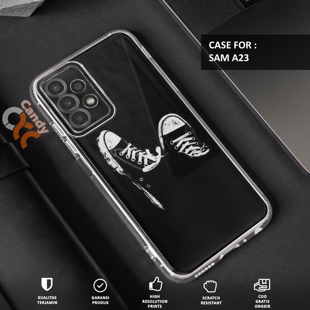 Case SAMSUNG A23 - Casing SAMSUNG A23 Motif SPOKAT - Softcase Premium Fourside - Bening Transparant 