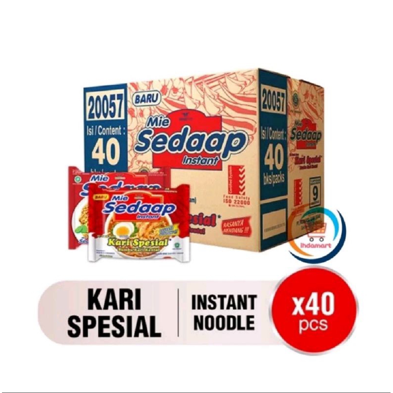 

Mie sedap kari special 1dus isi 40pcs