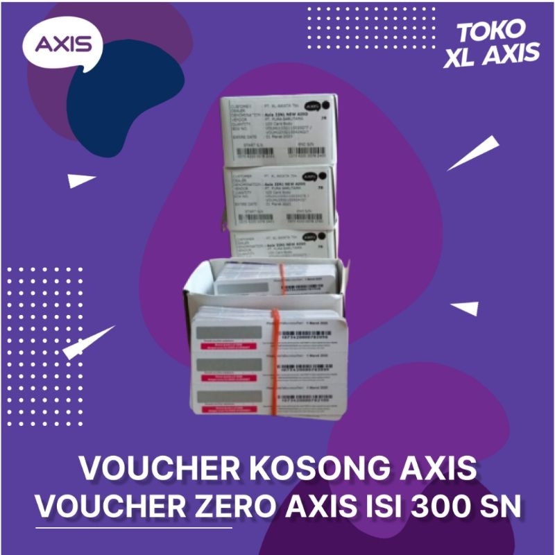 Voucher kosong axis / Voucher zero Axis / Voucher kosongan per box isi 300 SN