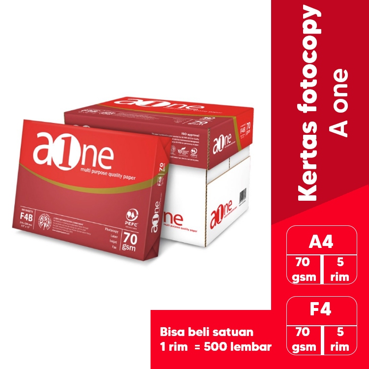 

Kertas Hvs Aone A4 F4 70 gram 1 Rim 500 Lembar