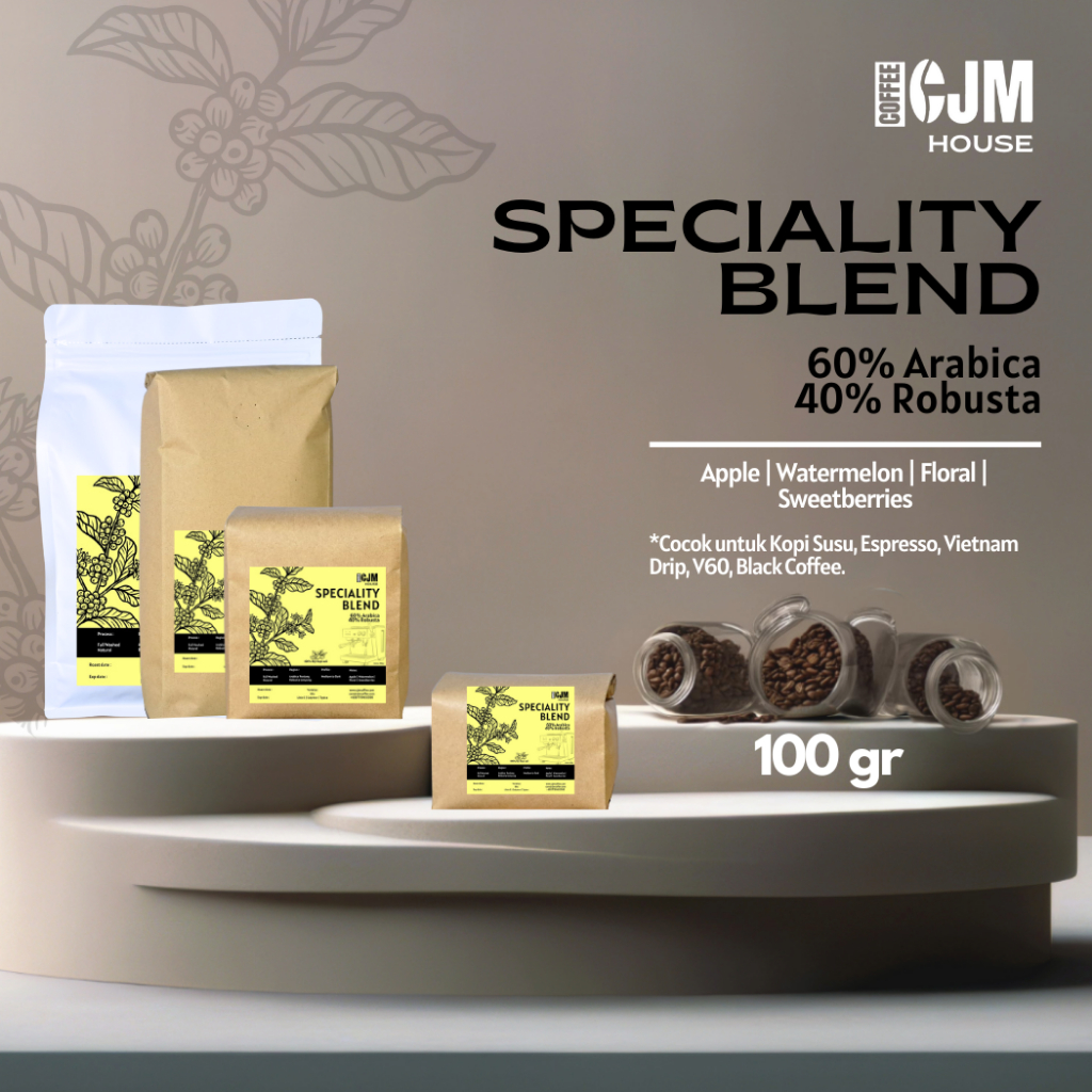 

100Gr 60% Arabika 40% Robusta | CJM Coffee House | Kopi Premium Asli | House Blend PuntangXLampung