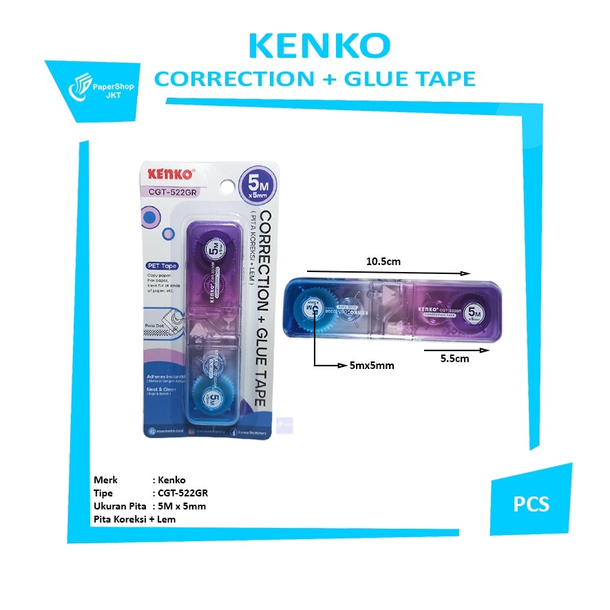 

Correction Tape + Glue CGT-522GR KENKO