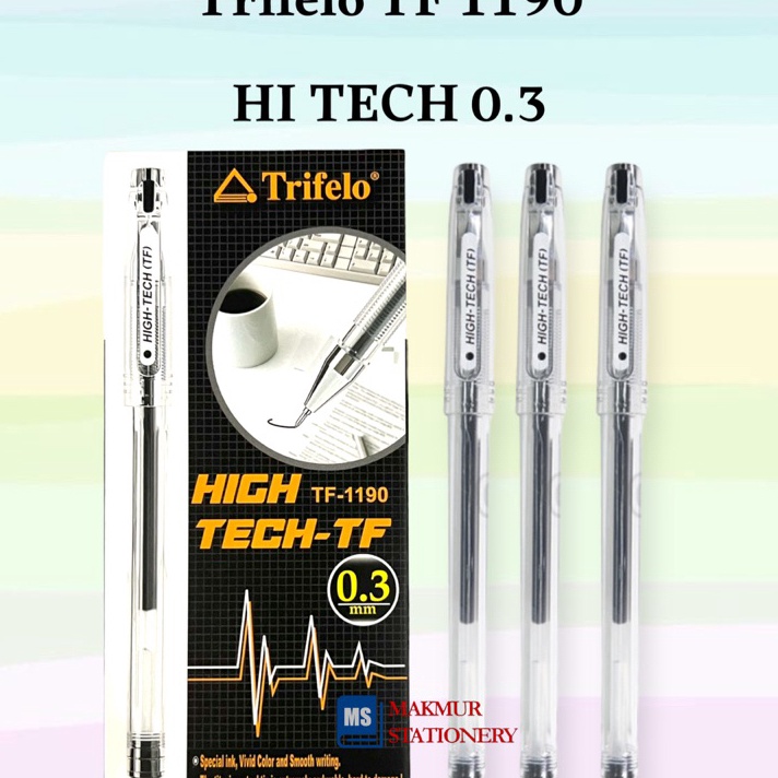 

RESTOK GAN Pulpen Ballpoint Pen Gell Trifelo Hi Tech 3 TF 119 12 Pcs