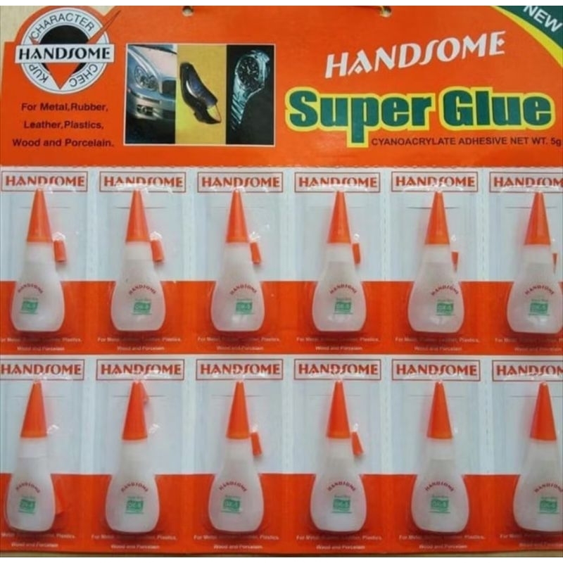 

Lem Cair Korea Handsome Botol Renceng 5 gr / Lem Super Glue Tetes Serbaguna lem korea