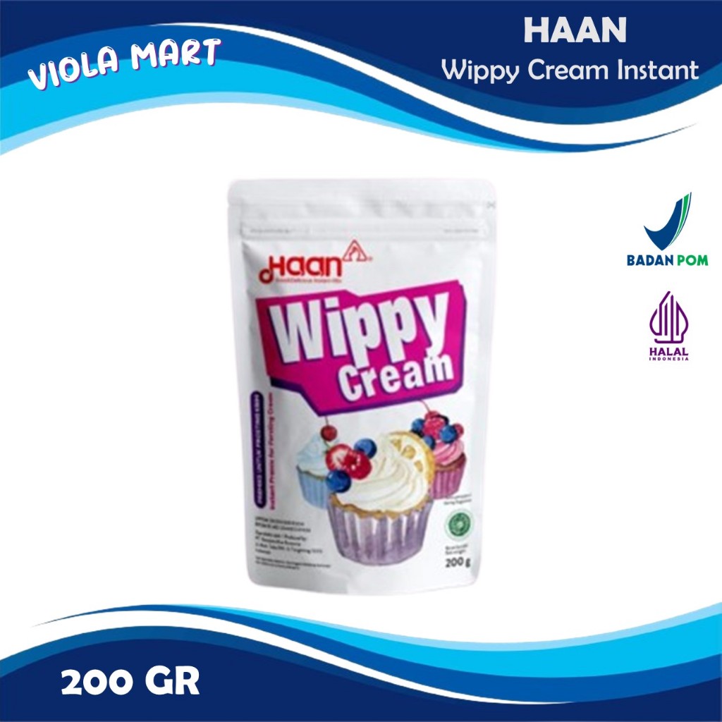 

HAAN Wippy Cream Instan 200gram - Wippy Cream Kemasan Instan